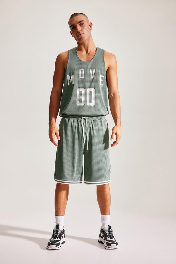 H&M Drymove™ Basketball Shorts Khaki Green