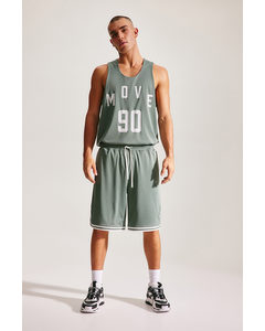 DryMove™ Basketballshorts Khakigrün