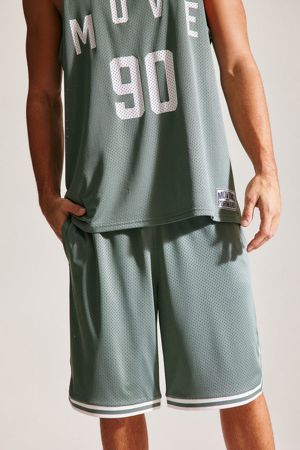 H&M DryMove™ Basketballshorts Khakigrün