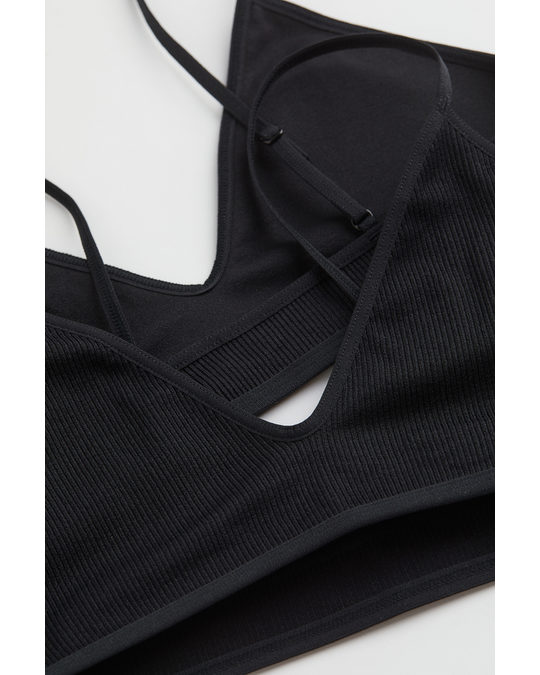 H&M 2-pack Soft Bras Black