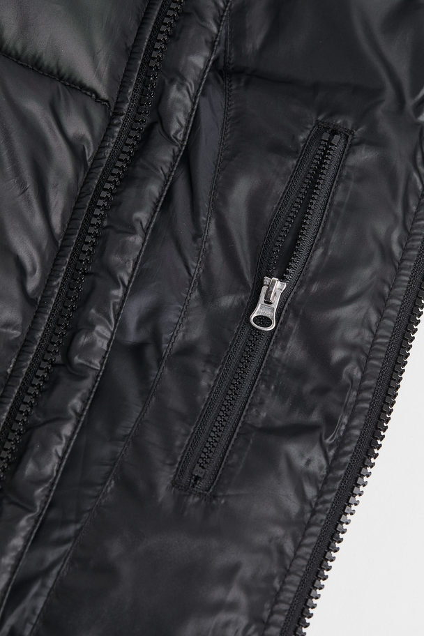 H&M Puffer Jacket Oversized Fit Schwarz