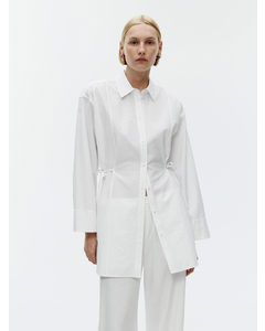 Loungewear-Hemd Weiß