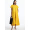 Tiered A-line Maxi Dress Yellow