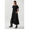 Tiered A-line Maxi Dress Black