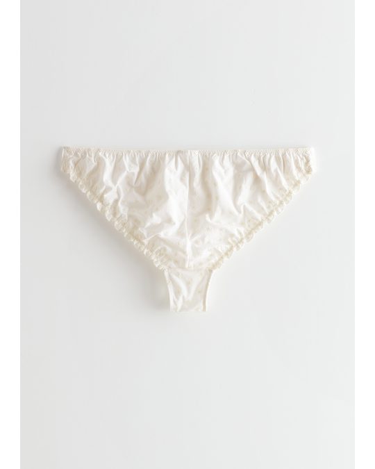& Other Stories Eyelet Embroidered Briefs White