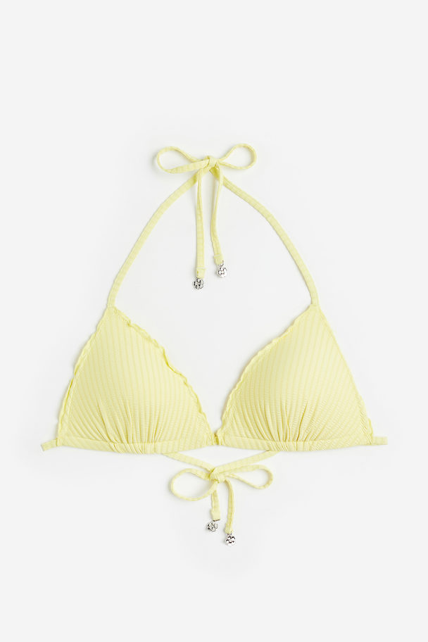 H&M Push-up Triangle Bikini Top Light Yellow