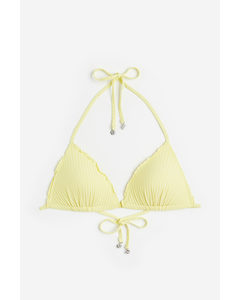 Push-up Triangle Bikini Top Light Yellow