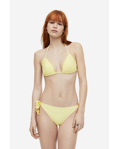 Push-up Triangle Bikini Top Light Yellow
