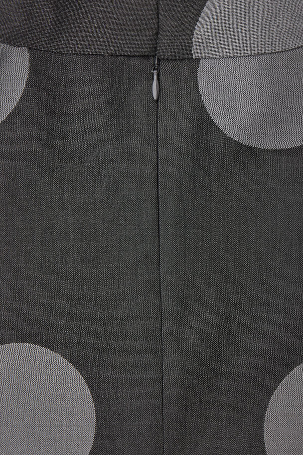 COS Polka-dot Deconstructed High-neck Blouse Grey / Polka-dot