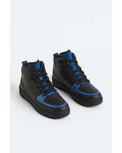 High Top Sneaker Schwarz/Blau
