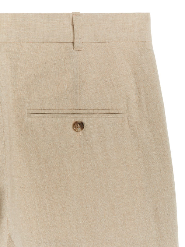 ARKET Textured Trousers Beige