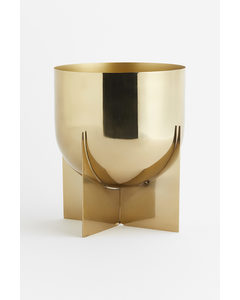 Stainless Steel Plant Pot Gold-coloured
