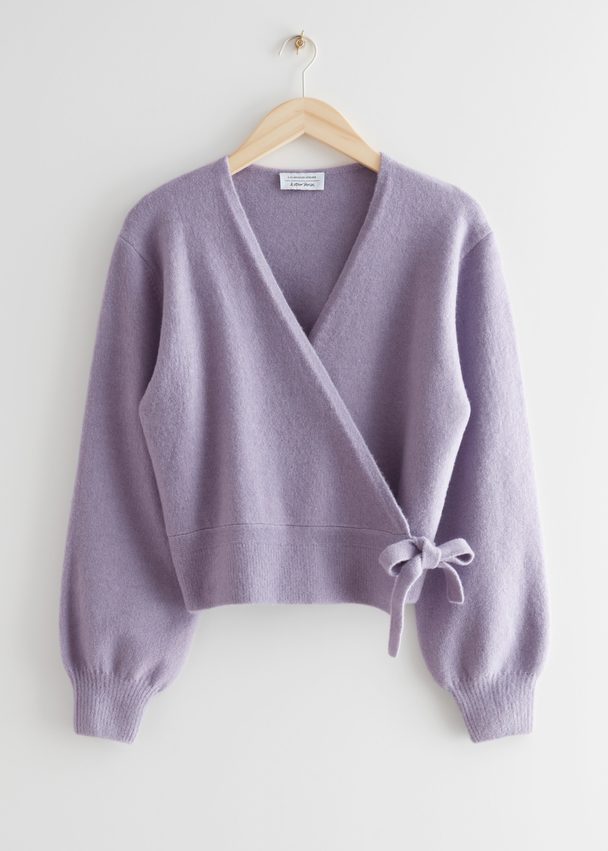 & Other Stories Wrap Cardigan Lilac