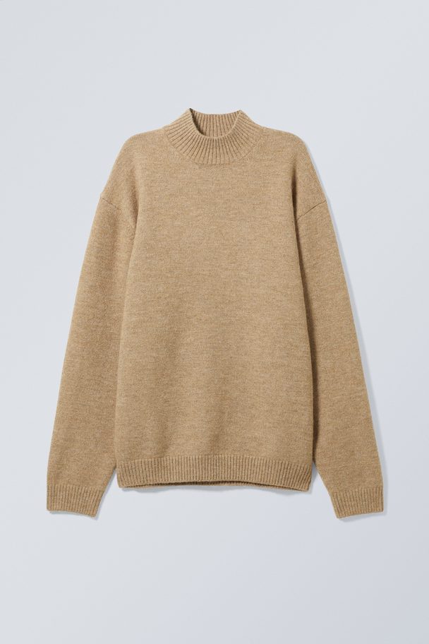 Weekday Sweater Atwood Donkerbeige