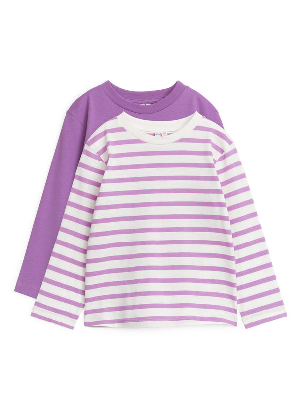 ARKET Long-sleeved T-shirt Set Of 2 Lilac