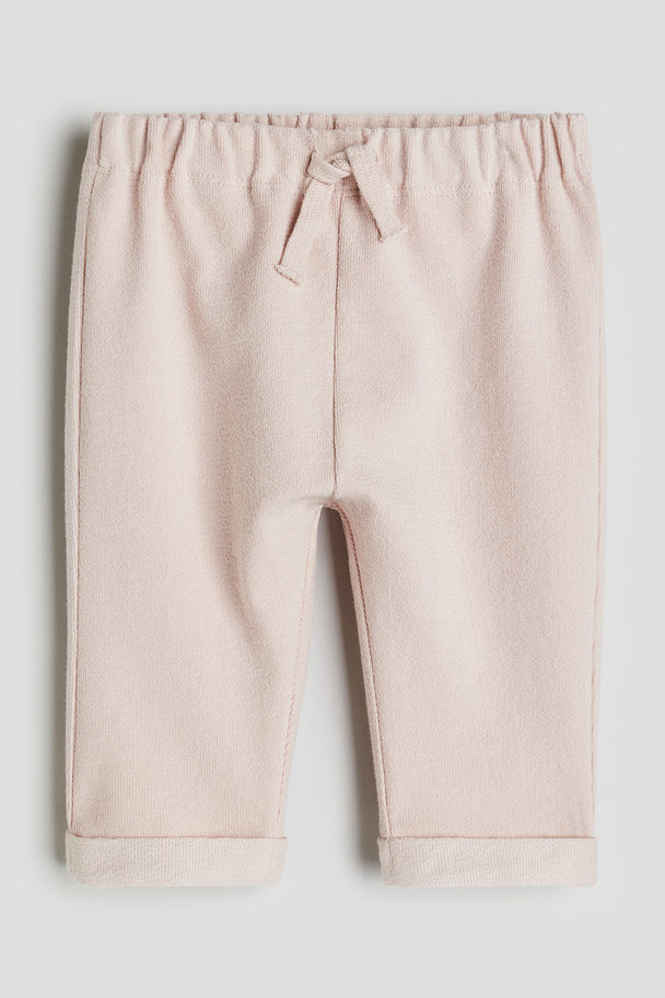 H&M Terry Joggers Light Dusty Pink