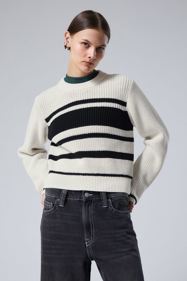 Weekday Lily Sweater White Stripe