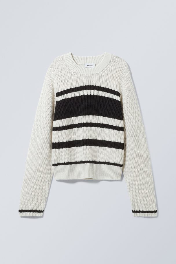 Weekday Lily Sweater White Stripe
