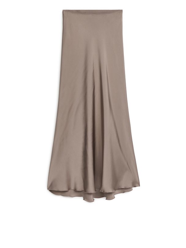 ARKET Maxirock aus Satin Taupe