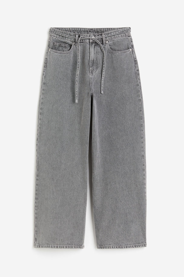 H&M 90's Baggy Regular Jeans Grijs
