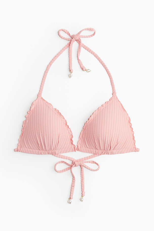 H&M Push-up Triangel-Bikinitop Hellrosa