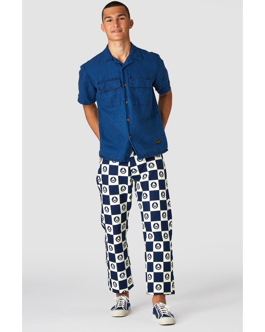 Kings of Indigo Thor Cropped Checkerboard Dry