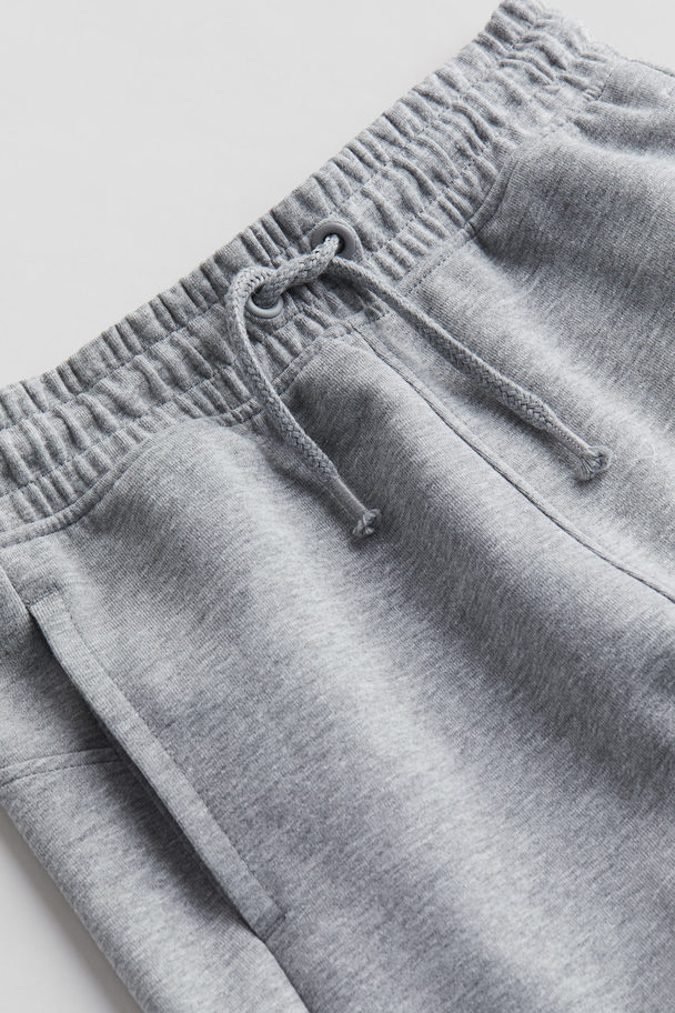 H&M Interlock Jersey Shorts Grey Marl