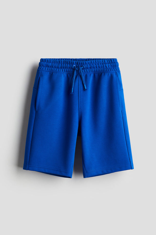 H&M Shorts I Interlocktrikå Klarblå