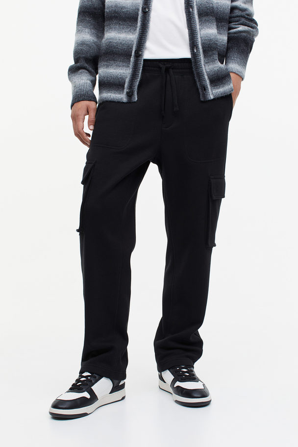 H&M Relaxed Fit Cargo Joggers Black