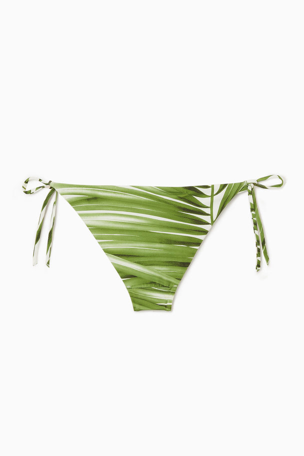 COS Bikinitrosa Med Knytband I Sidorna Vit/grön