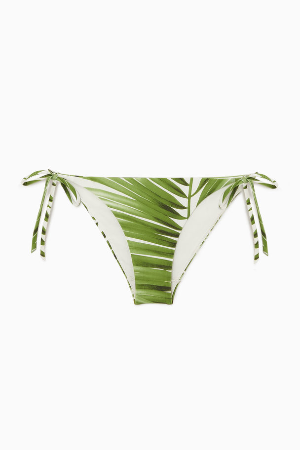 COS Bikinitrosa Med Knytband I Sidorna Vit/grön