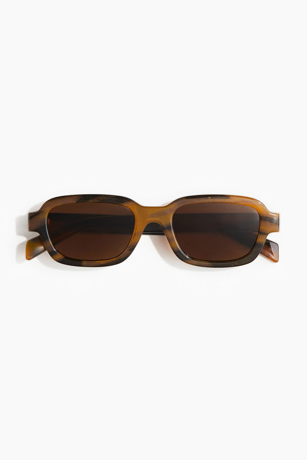 H&M Ovala Solglasögon Brun/sköldpaddsmönstrad