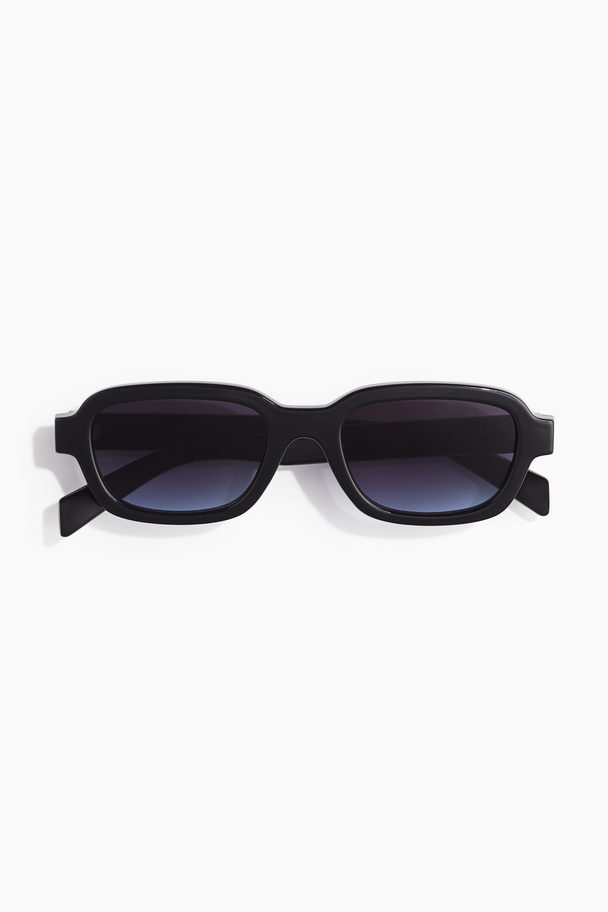 H&M Ovale Sonnenbrille Schwarz