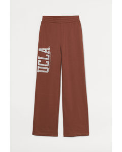Wide Printed Joggers Brown/ucla