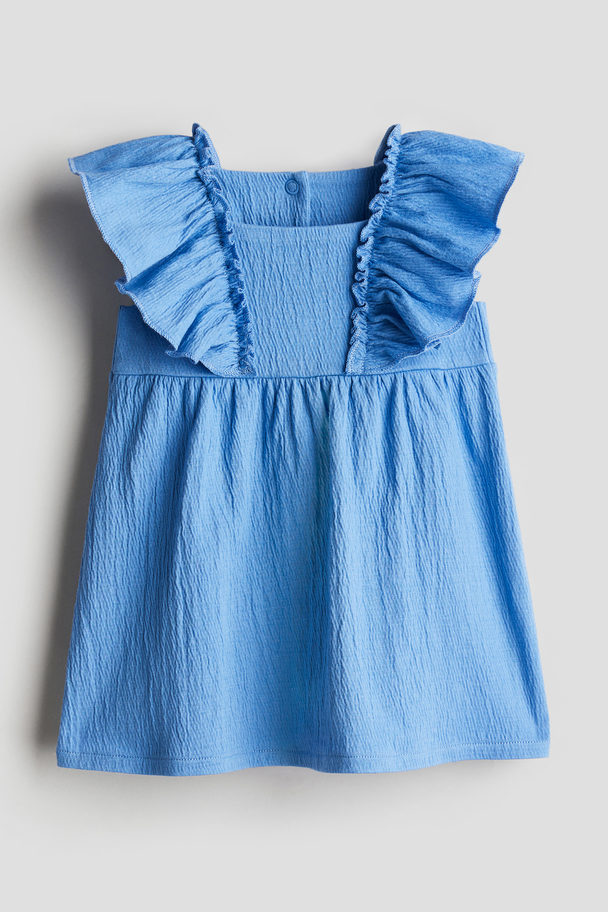 H&M Jersey-Kleid mit Volants Blau