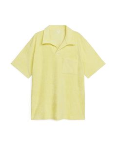 Cotton Towelling Polo Shirt Yellow