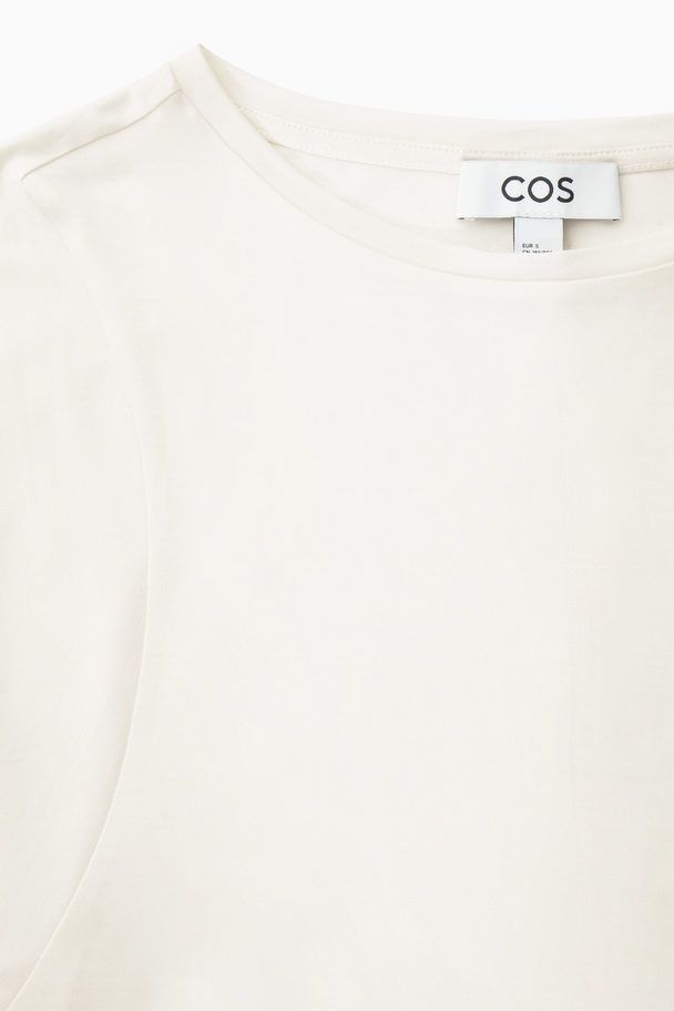 COS T-shirt I Rent Mulberrysilke Vit