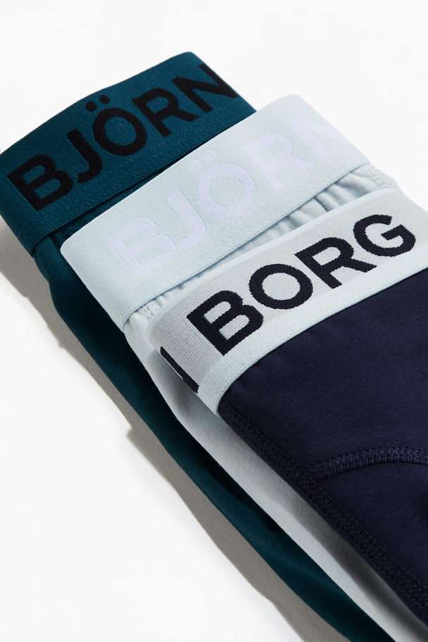 Björn Borg Cotton Stretch Boxer 3p Light Blue/navy/blue