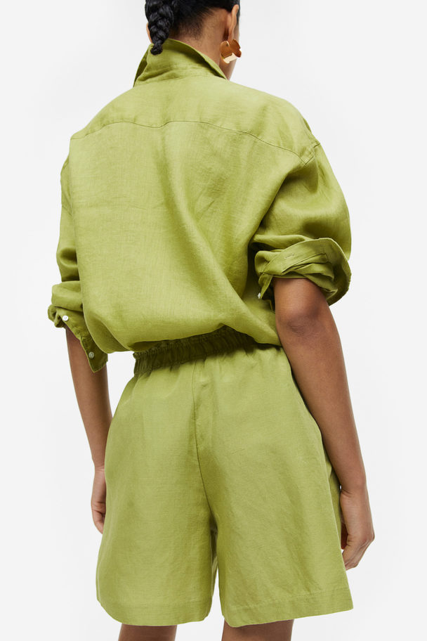 H&M Shorts aus Leinenmix Grün