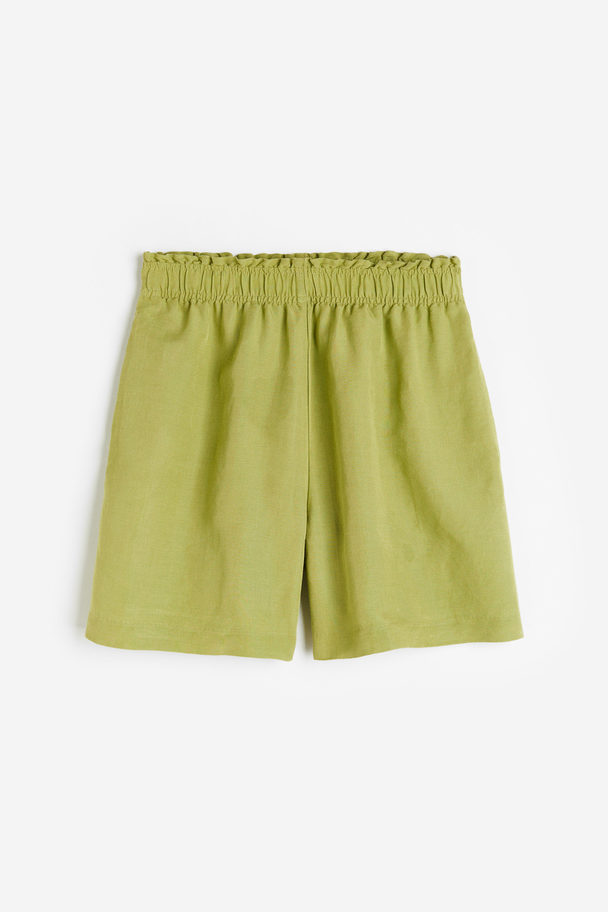 H&M Pull On-shorts I Hørblanding Grøn