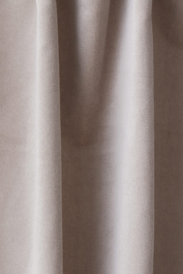 H&M HOME 2-pack Velvet Curtain Lengths Beige