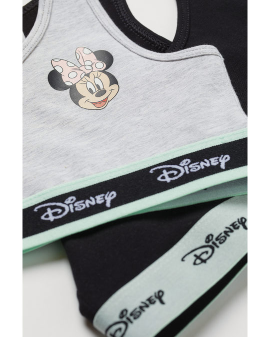 H&M 2-pack Tops Black/mickey Mouse