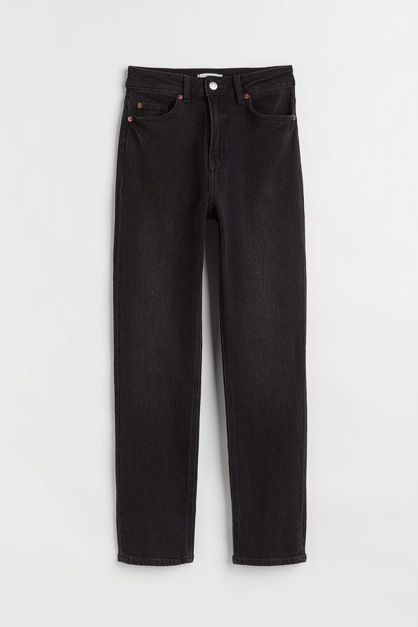 H&M Slim High Ankle Jeans Zwart/washed