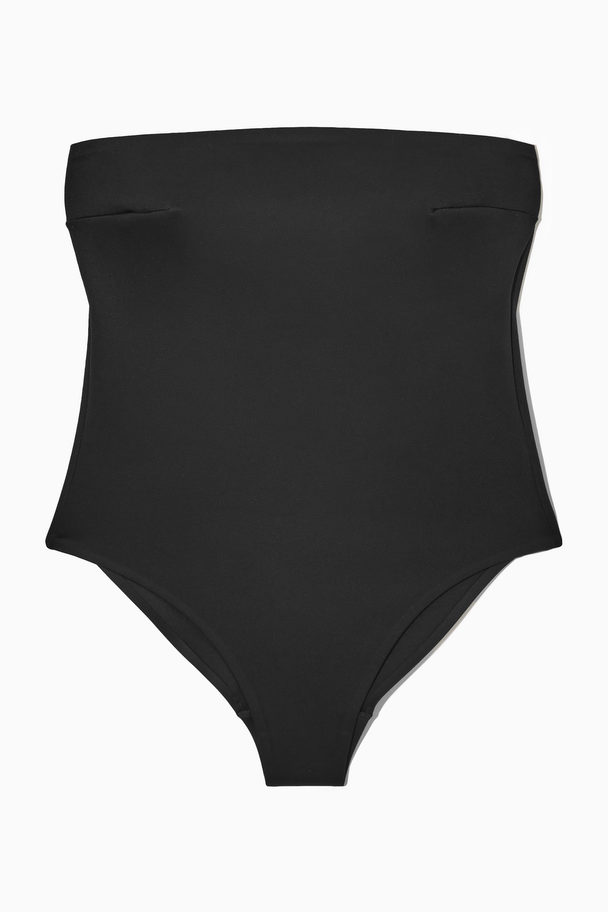 COS Bandeau Swimsuit Black