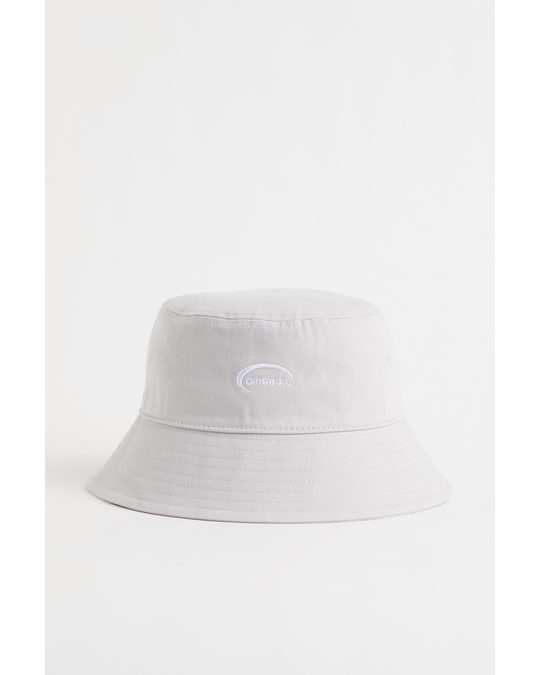 H&M Cotton Bucket Hat Light Grey/original