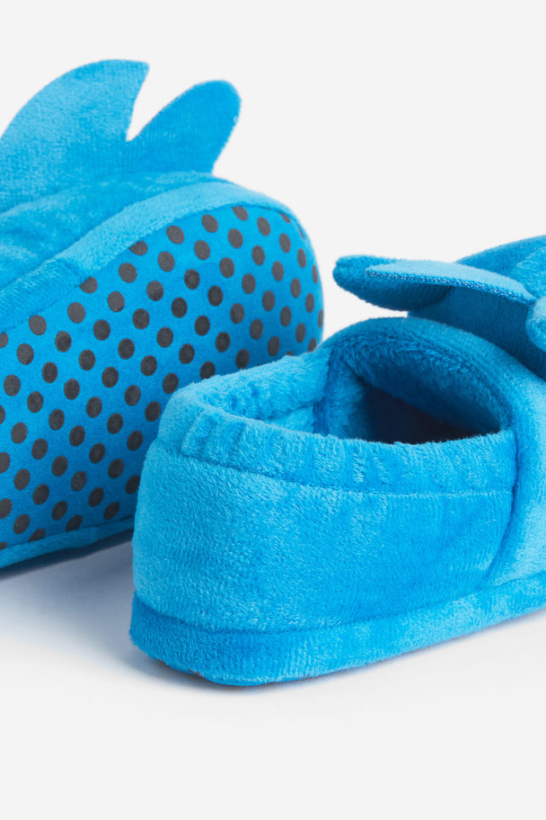 H&M Soft Slippers Bright Blue/sonic The Hedgehog
