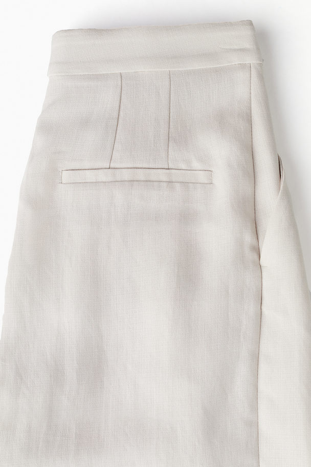 H&M Knälånga Shorts Ljusbeige