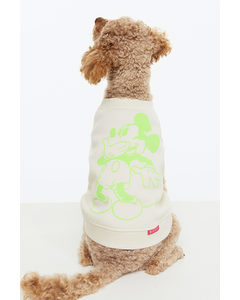 Hundesweatshirt Med Tryk Lys Beige/mickey Mouse