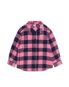 Checked Overshirt Pink/dark Blue