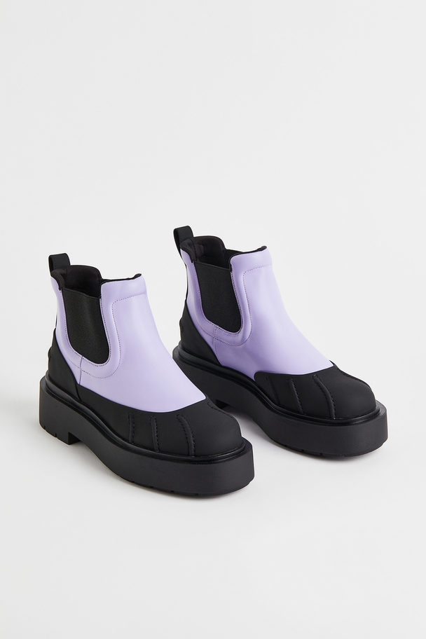 H&M Chunky Chelsea Boots Light Purple